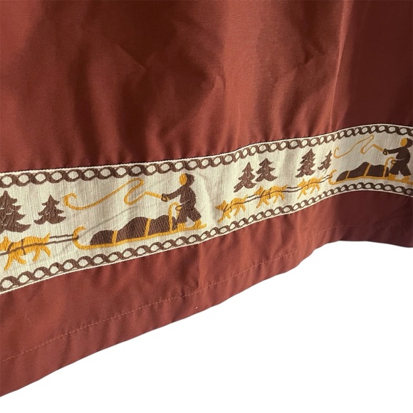 Vintage 1970s Herr’s Furs Nino-Flex Parka Embroidery Rust Brown Size Large - Picture 8 of 14